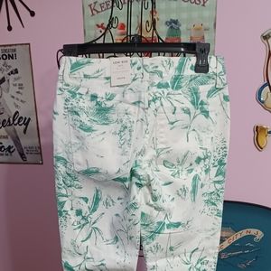 NWT Lucky Brand Tropical  White Jeans Size 4/27